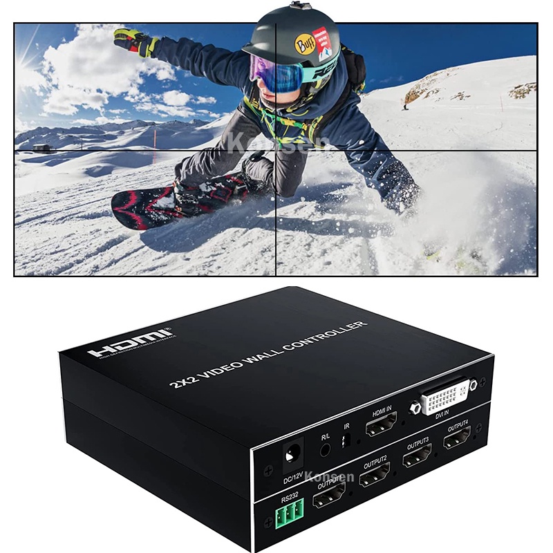 Video Wall Controller 2X2 Image Splicing Controller 1X2 1X4 2X1 3x1 4