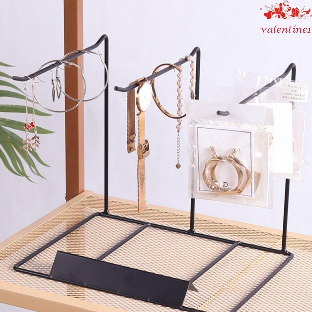 VALENTINE1 Jewelry Display Rack Convenient Jewelry Organizer Stand Metal Hanging Necklace Case