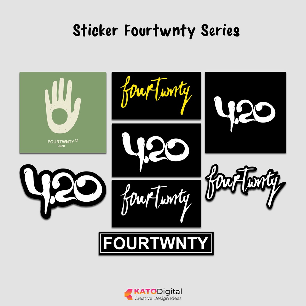 Indie Indonesia Band Sticker Fourtwnty Sticker Vinyl Logo 4.20 Four Twenty Guitar Helmet Motorcycle Laptop