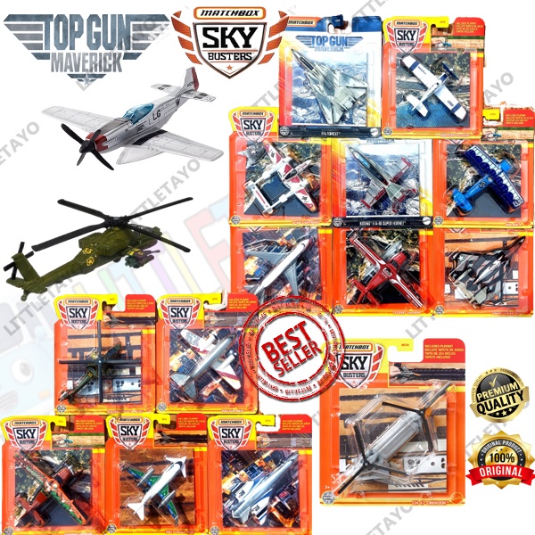 Matchbox SKY BUSTERS Miniature Airplane HELICOPTER FIGHTER MAVERICK BOEING F/A-18 SUPER HORNET AIR GRABBER CH-47 CHINOOK SEA ARROW F-35 LIGHTNING RIVER FLYER SPACE X FALCON