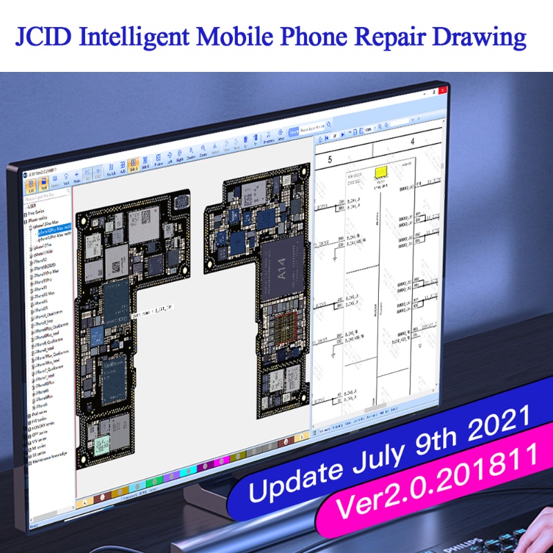 JCID assistant Official repair drawing tools for Mobile phone motherboard repair up to 400 models for maintenance engineer