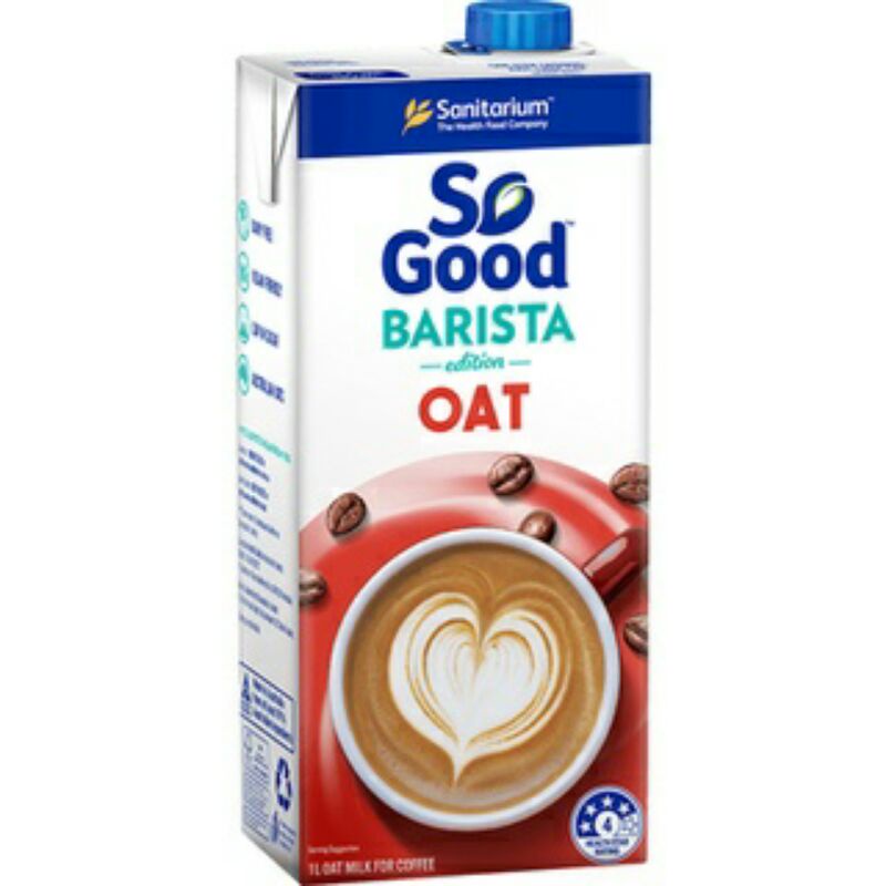 Sanitarium So Good Barista Edition OAT Milk for Coffee 1 Liter (Dairy Free Milk, Freshly from Australia)
