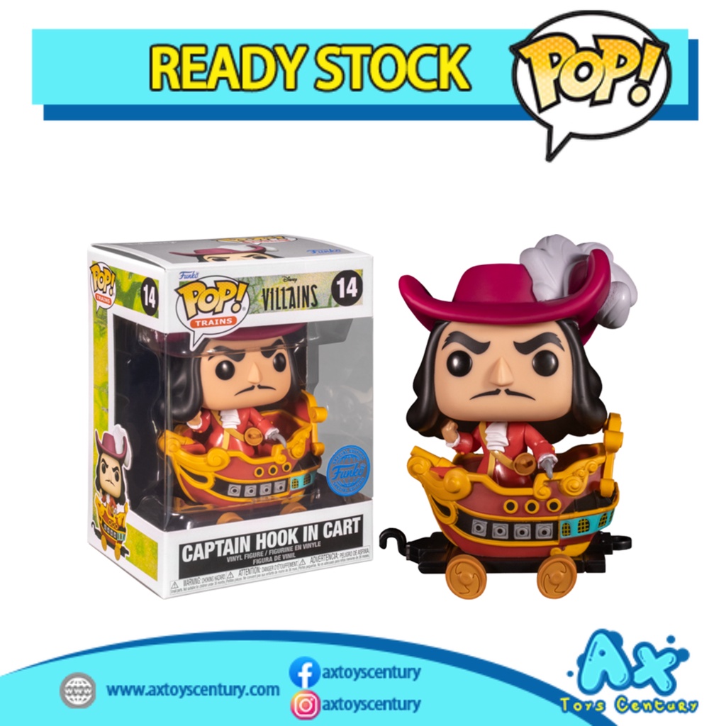 Funko Pop! Disney Villains - Captain Hook in Cart #14 Special Edition 100% Genuine