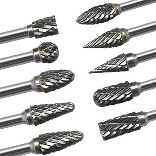 DIY Duty 1/8" Shank Tungsten Carbide Rotary Burrs 3x6mm Drill Bits Metal Diamond Grinding Woodworking Milling Cutters... - Image 2