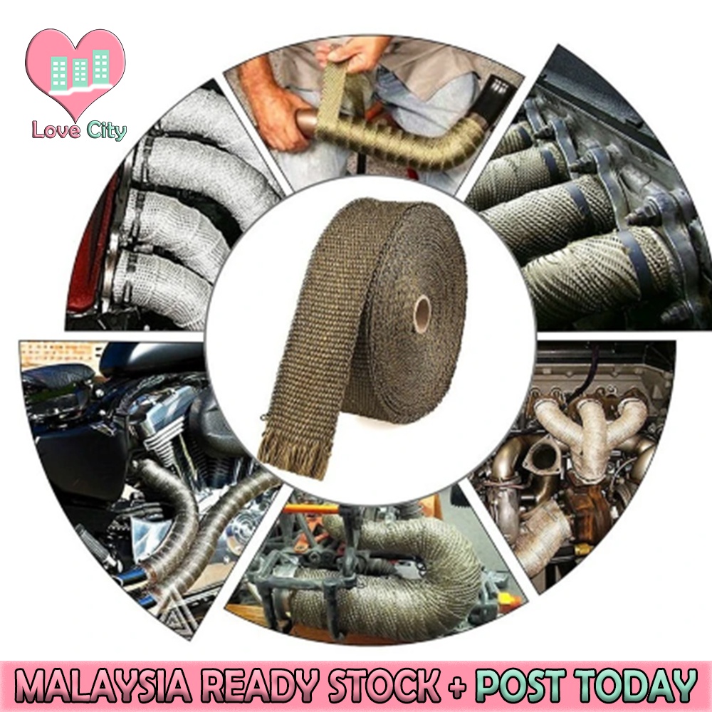 Love.city Super Thermo Car Motorcycle Heat Shield Exhaust Pipe Bandage Thermal Wrap Cable Tie Besi