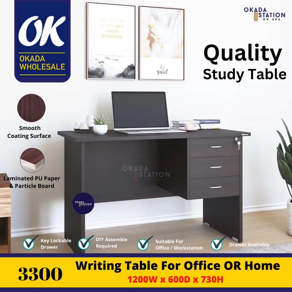 OKADA Writing Table / Office Table / Meja Pejabat / Study Desk with