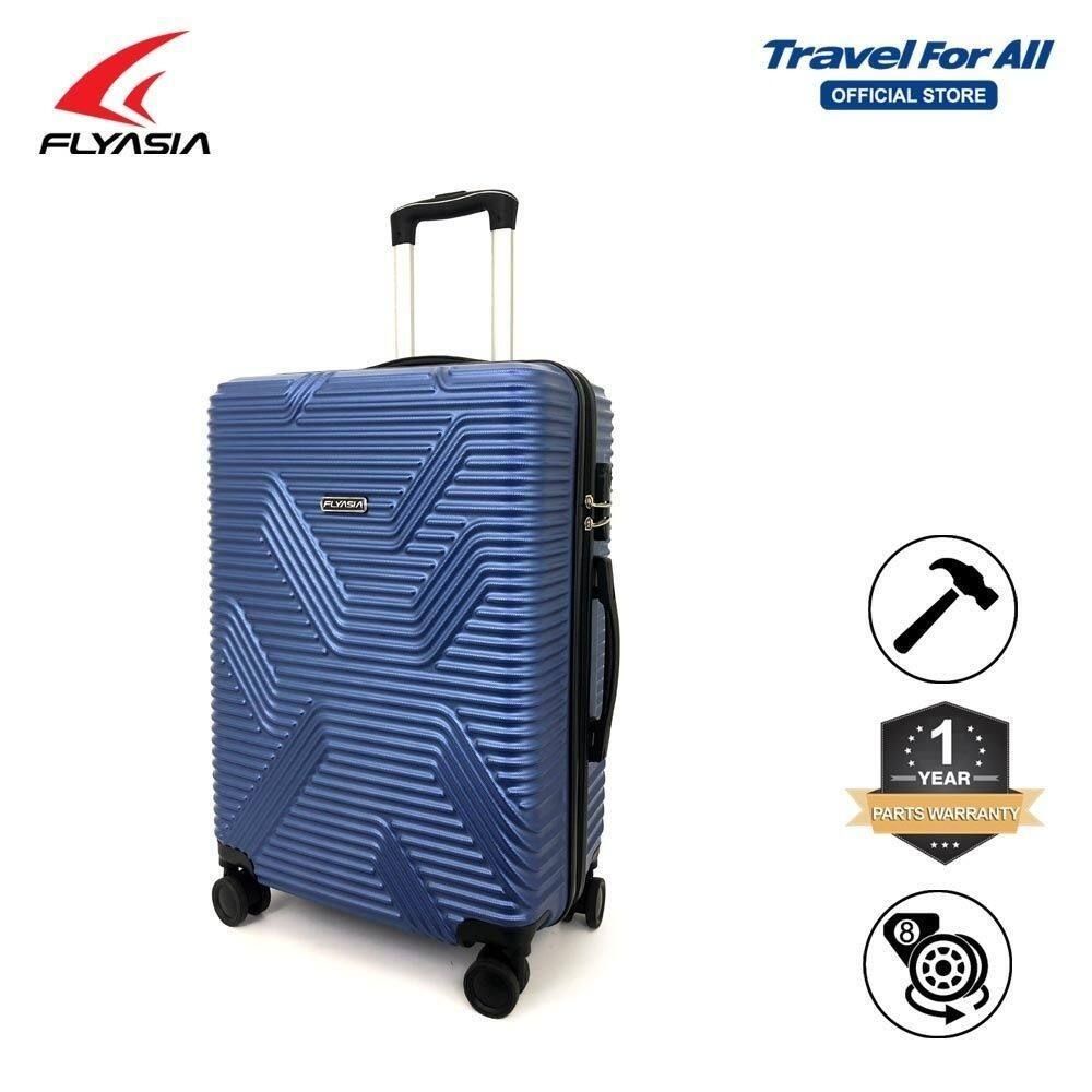FLYASIA Razor ABS Hard Case Luggage Bag (24 Inch) (Blue/Yellow