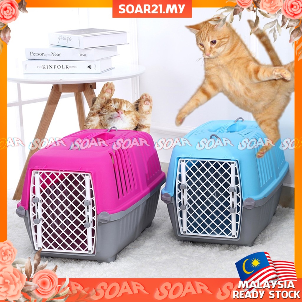 SOAR21 Pet Carrier Cat Cage Sangkar Kucing 5kg Cat Transport Box Travel Carrier High Quality手提宠物笼