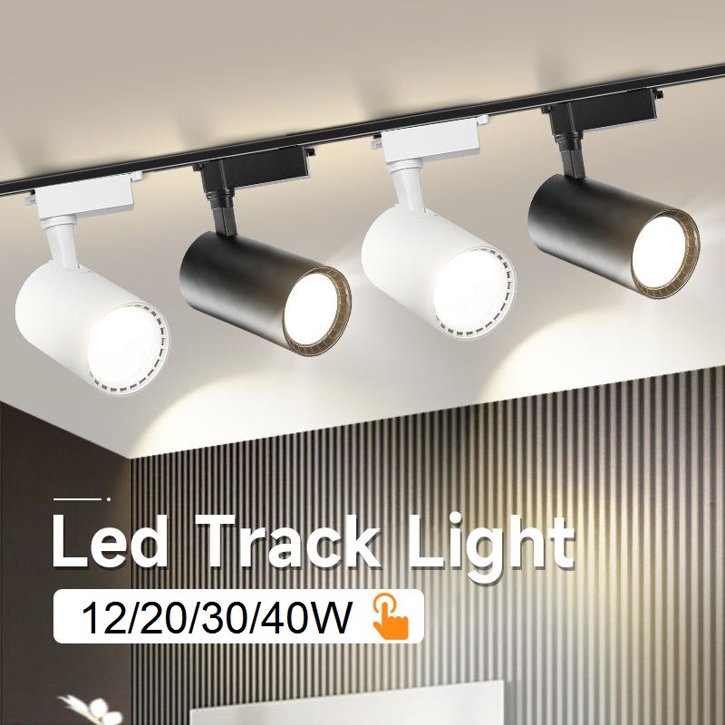 Led Track Light Spotlights 12W 20W 30W 40W COB Track Lamp Lights 220V