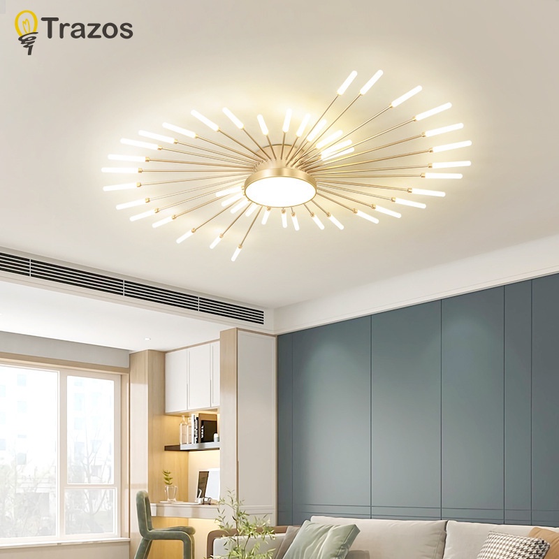 Hot Sale Fireworks Led Pendent Lights For Living Room Bedroom Home Modern Led Ceiling Pendent Lamp Lighting Chandeliers