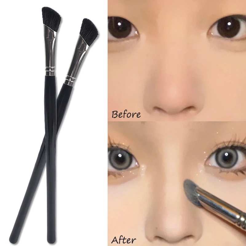 Professional Nose Shadow Brush / Sickleshape Angled Flat Head Nose