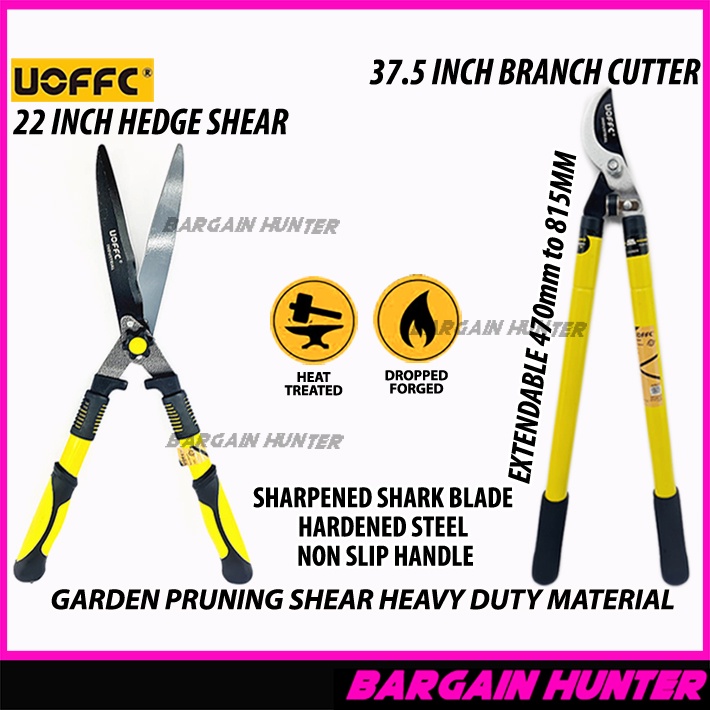 UOFFC Garden Pruning Shear Grass Hedge Shear Telescopic Tree Trimmer