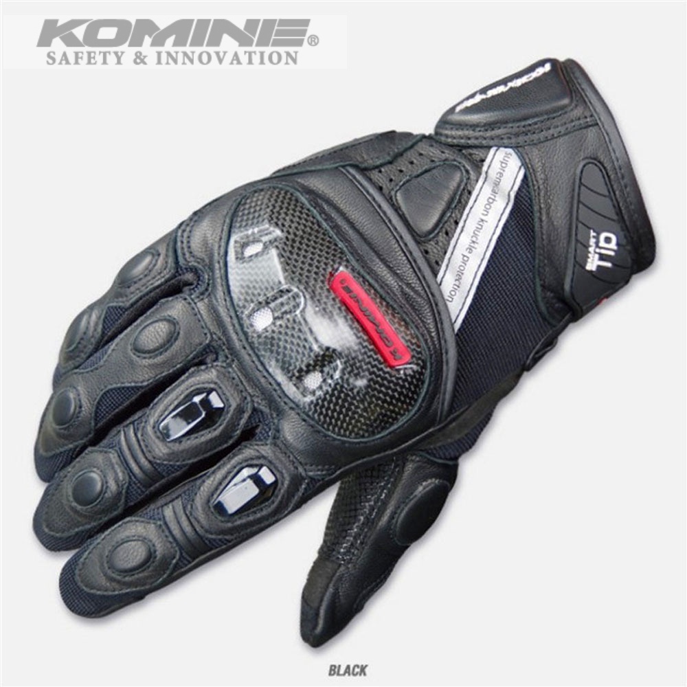 KOMINE GK-160 Carbon Fiber Gloves Motorcycle Hard Shell Riding Gloves Knight Gloves Short Racing Gloves Alpinestars