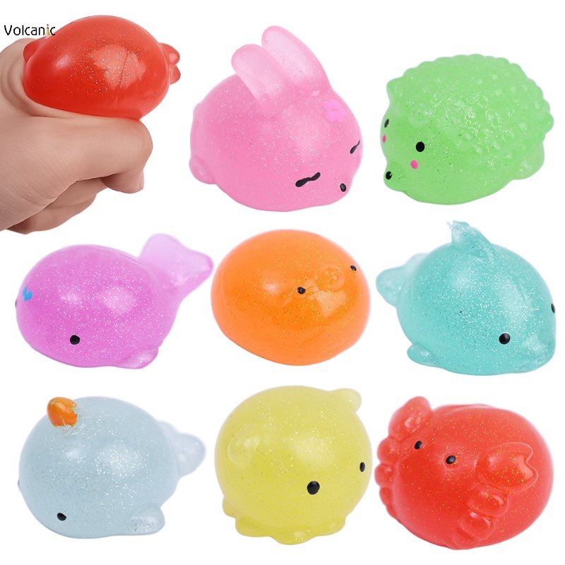 Animal Transparent Squish Toys For Kids Squishies Kawaii Animals Stress 