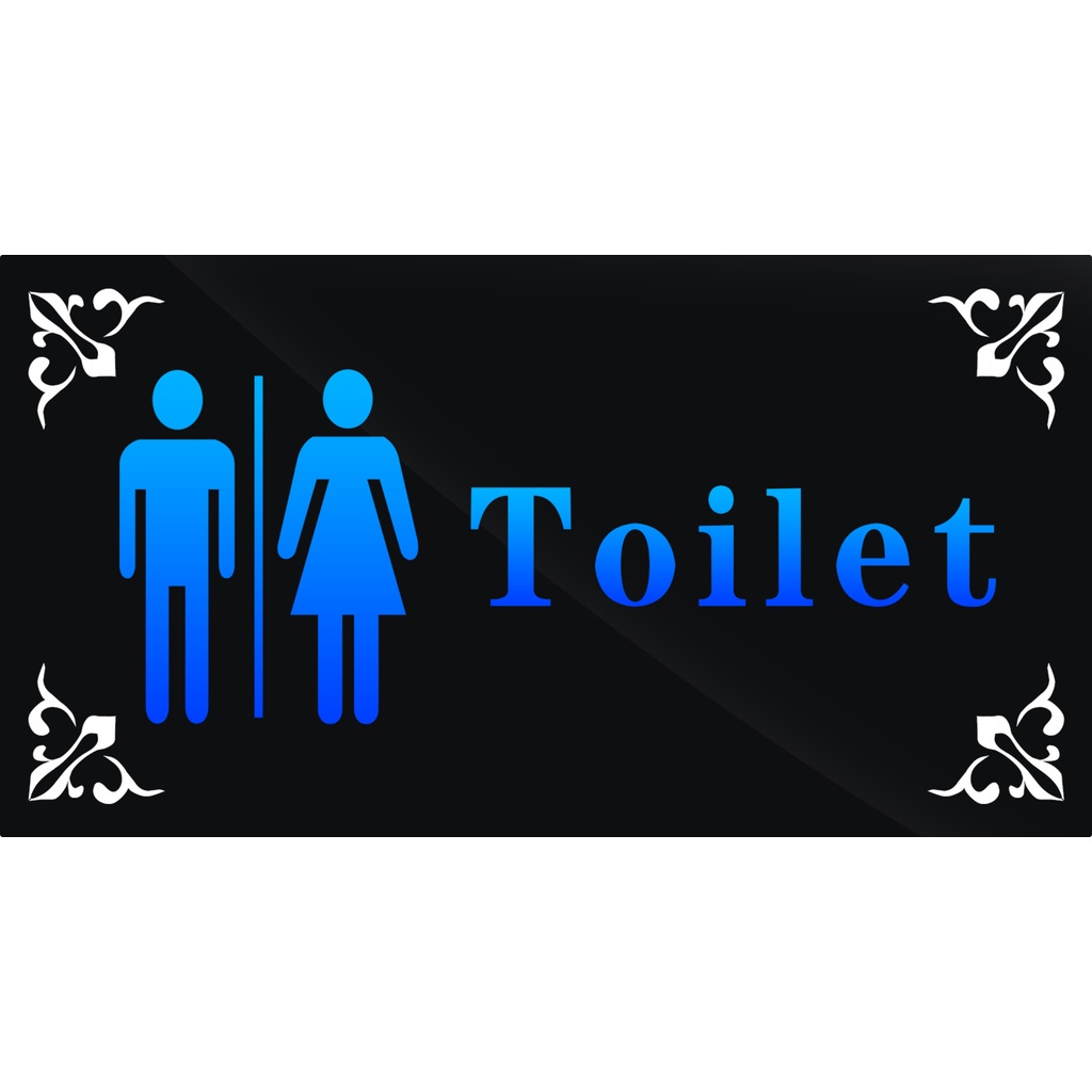 Led Toilet Signboard Unisex House Sign Men'S Female Bathroom Door Sign  Funny Bathroom Signs | Shopee Malaysia