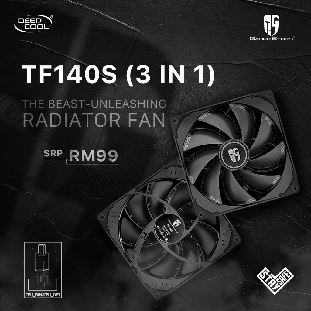 # DeepCool TF140S High Performance 140mm Radiator Fans, 3 IN 1 FAN PACK ...