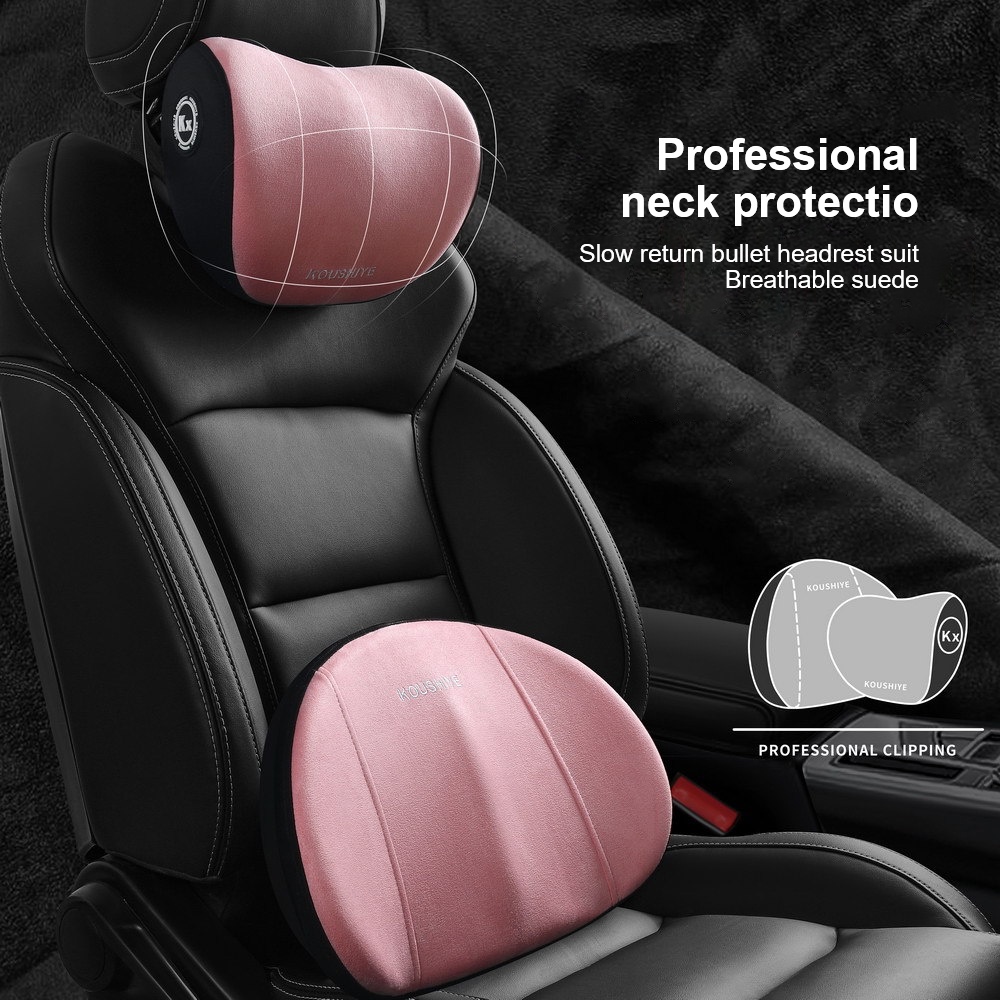 Latex headrest and back pillow for car seats, car headrest pillows