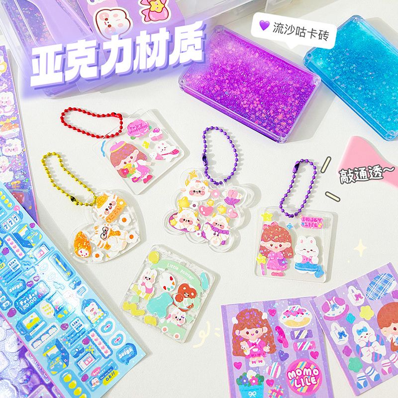 Anime Sanrio Sticker Set Cream Glue Guka Set Diy Material Mobile Case  Accessories Girl Handmade Toy Sticker - Sticker - AliExpress