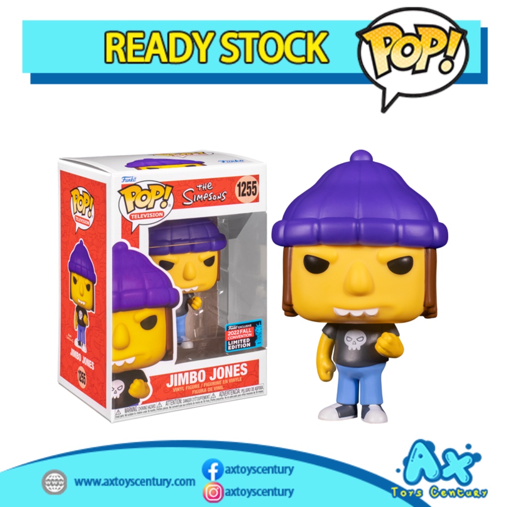 Funko Pop! The Simpsons - Jimbo Jones #1255 (Exclusive) 2022 Fall Convention Limited Edition 100% Genuine