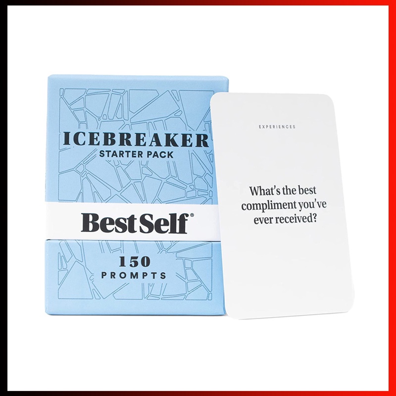 Bestself Card Game Icebreaker Starter Pack A Deck of 150 Conversation Prompts That Spark Meaningful Discussions Strengthen Relationships