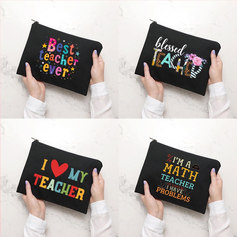 Preschool Elementary High School Graduation Back To School Gifts Teacher Survival Kit Pencil Pouch Makeup Bag Best Gift for Teacher