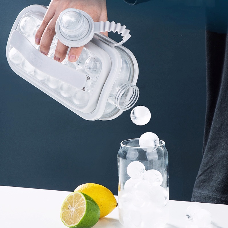 VOLEMER Ice Ball Maker Kettle Creative Ice Cube Mold 2 In 1 Multi-function Water Bottle Kitchen Bar Accessories