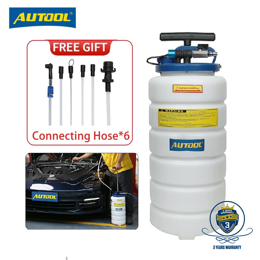 AUTOOL 15L Pneumatic And Manual Brake Oil Bleeder Pumping Fluid Kit