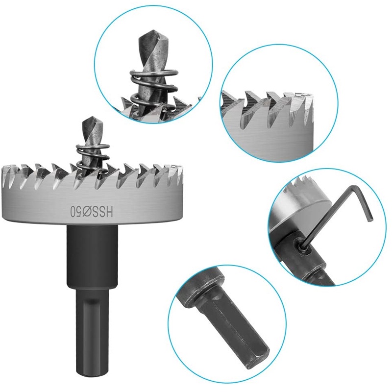 Duty Repair HSS Drill Bit High Speed Steel Carbide Tip Hole Saw 12-60mm Stainless Metal Aluminum Alloy Bits - Image 2