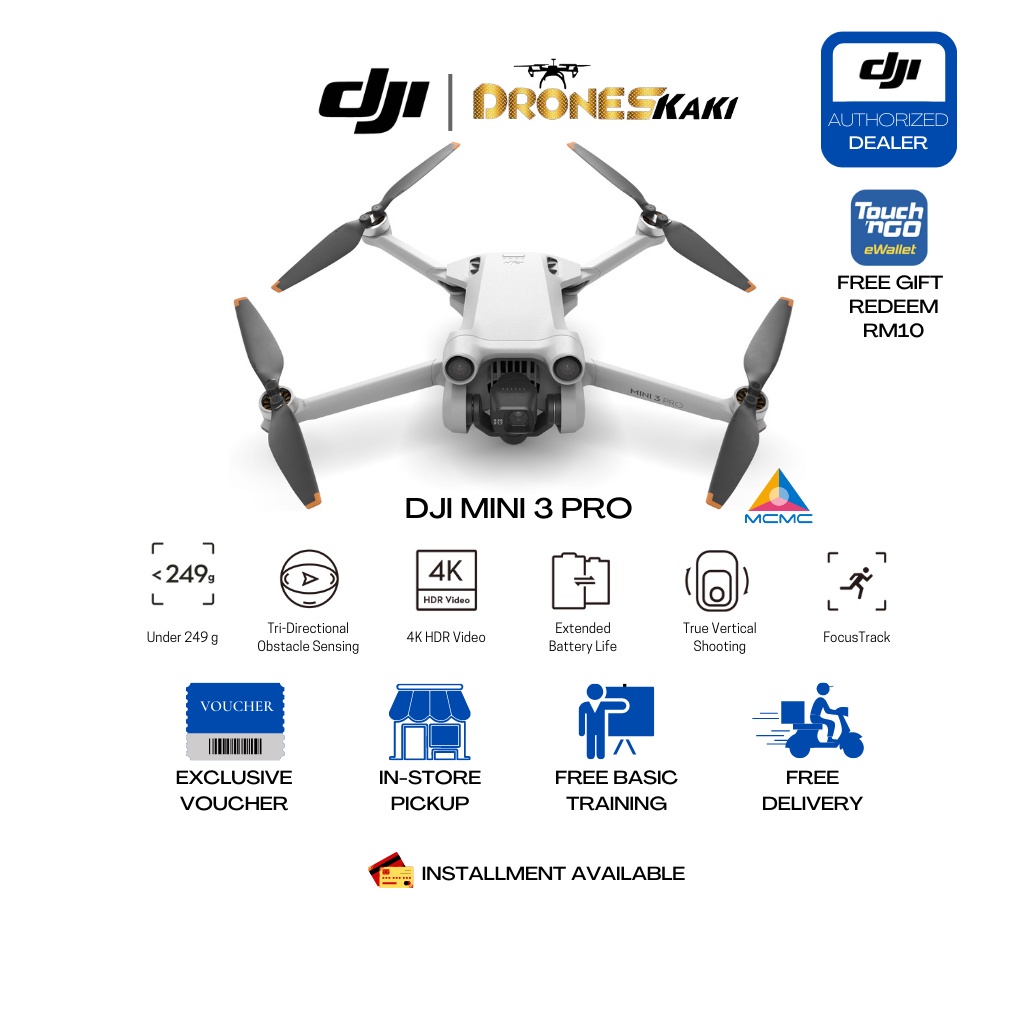 DJI Mini 3 Pro - Malaysia Set With MCMC Sirim Certified, Advanced Mini ...