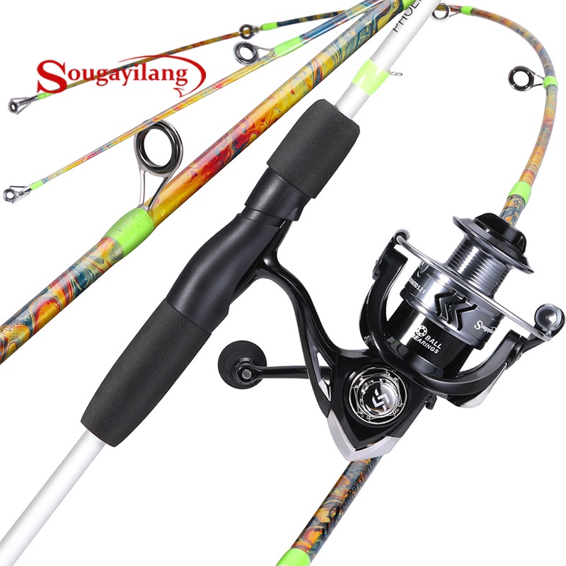 Sougayilang Fishing Reel Fishing Rod Set 1.68m Spinning Fishing Rod 2