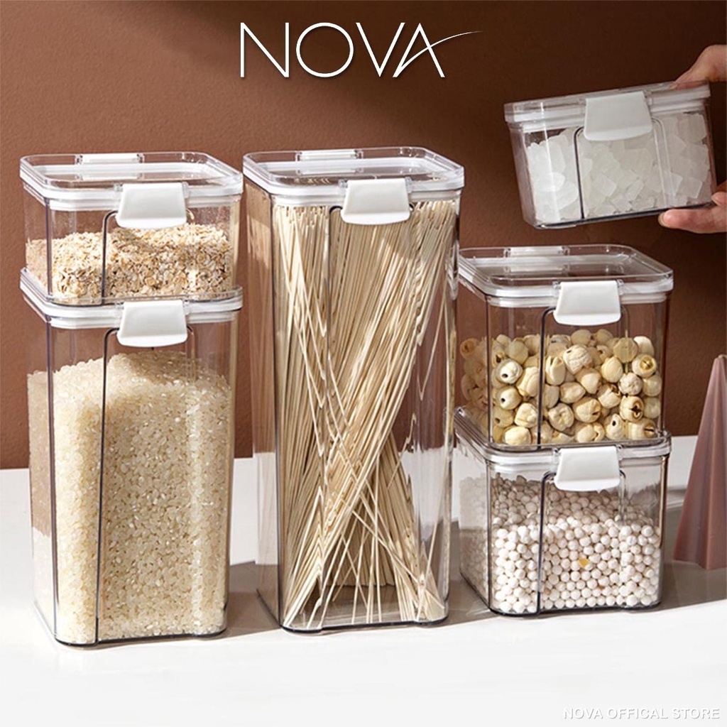 NOVA Airtight Transparent Plastic Tupperware Food Storage Container 密封罐