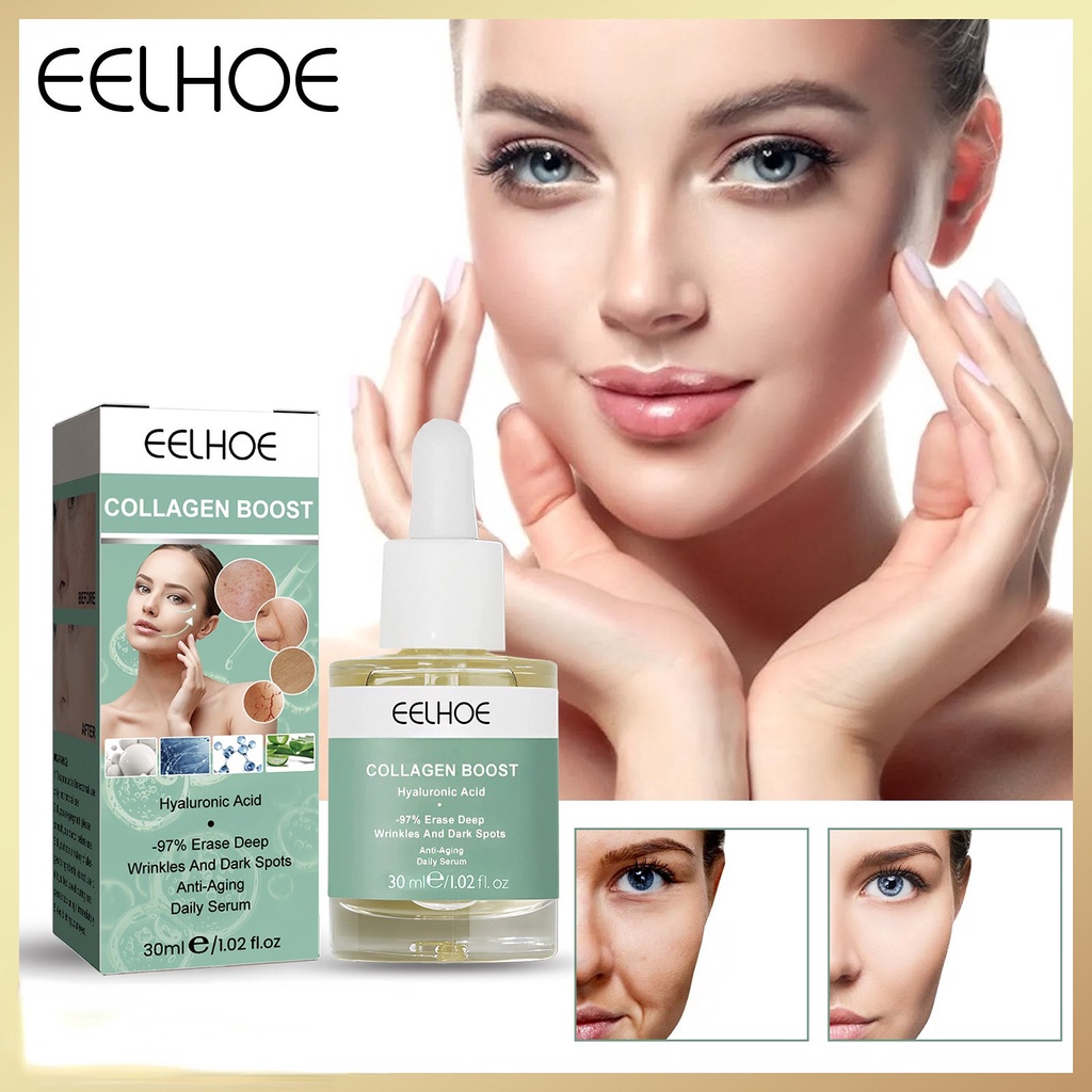 EELHOE Collagen Hyaluronic Acid Anti-aging Essence Reduces Fine Lines ...