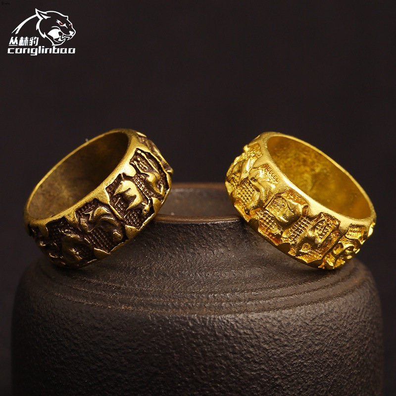 Pure brass zodiac ring restoring ancient ways is delicate and practical trinkets and treasures will be plentiful decorative antique bronze