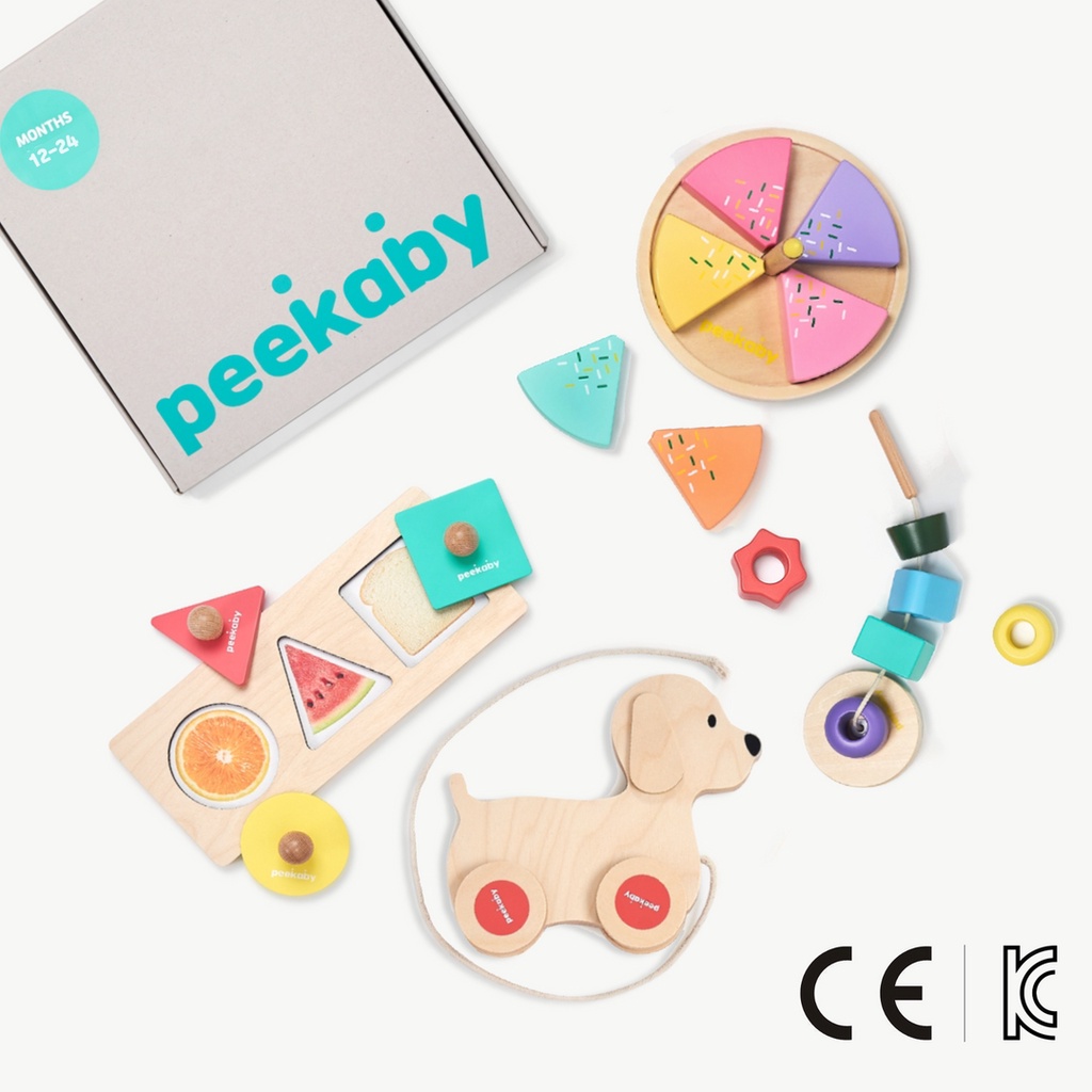 [Peekaby] 1 Year Old Developmental Play Kit 4 in 1 Montessori