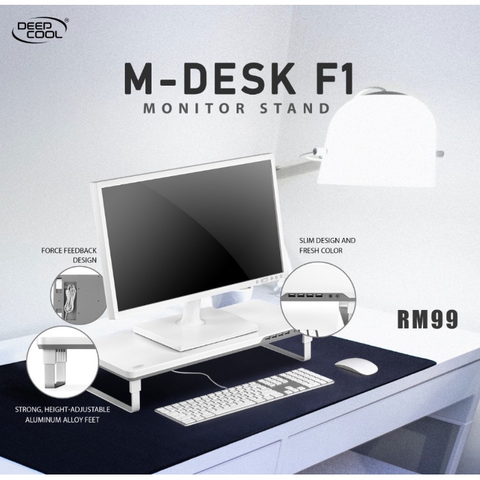  DEEPCOOL MDESK F1 Desktop Monitor Stand [GREY] Shopee Malaysia