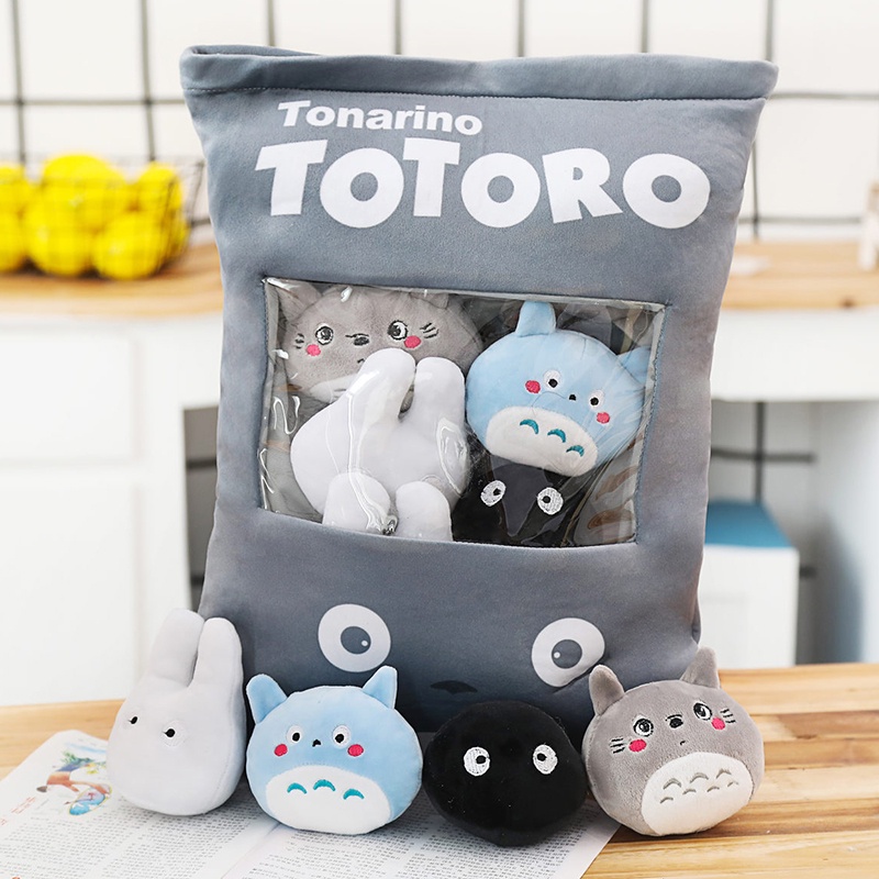 Totoro Stuffed Pillow Avocado Soft Kawaii Anime Pudding Plush Totoro Dolls Cute Toy Birthday Valentines Day Gift For Girls Kids