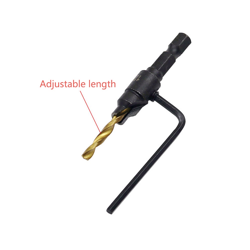 Build Craft Krachtige 5pcs HSS Countersink Drill Bit Set Screw Woodworking Chamfer Tool Quick Change 5 6 8 10 12 Repa... - Image 3