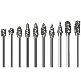 DIY Duty 1/8" Shank Tungsten Carbide Rotary Burrs 3x6mm Drill Bits Metal Diamond Grinding Woodworking Milling Cutters... - Image 3