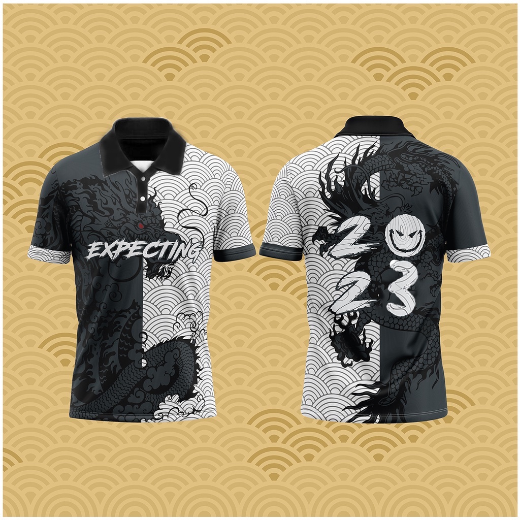 Baju Raya 2024 "Baju Raya2024 2024 BACA DESCRIPTION BLACK AND WHITE DESIGN Fresh Design Sublimation T-shirt Jersey /Microfibre Mini Eyelet