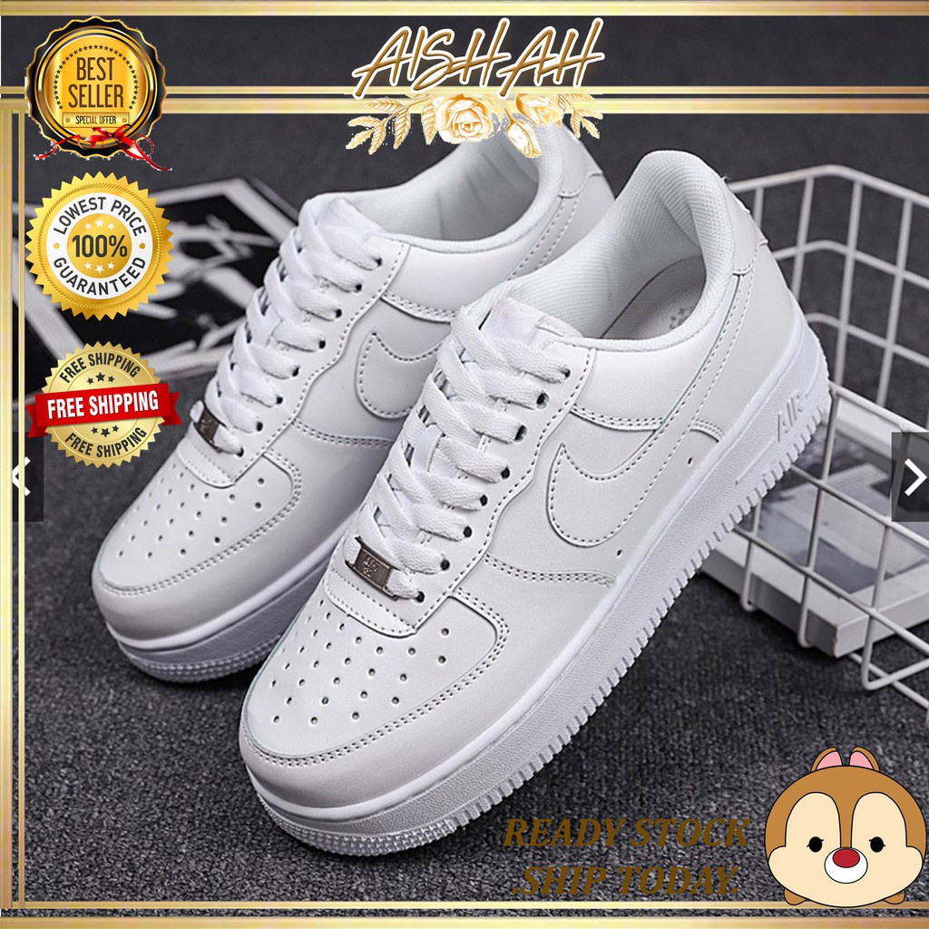 Nike Air Force One Af1 Shoes White Sneakers Sport Shoes Unisex 🇲🇾Ready  Stock | Shopee Malaysia