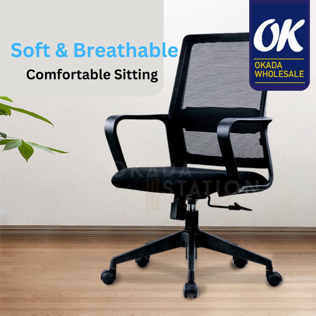 OKADA FM108 Office Chair / HIGH BACK / LOW BACK / MESH CHAIR / KERUSI