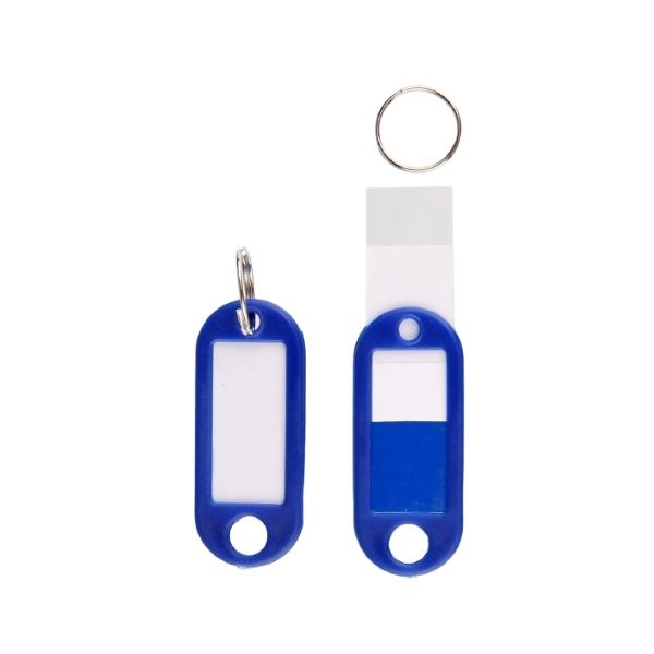 Aplus] Stationery | Plastic Keychain | Key Tags ID | Label Name Tags |  Luggage Name Label with Slit Ring | Shopee Malaysia