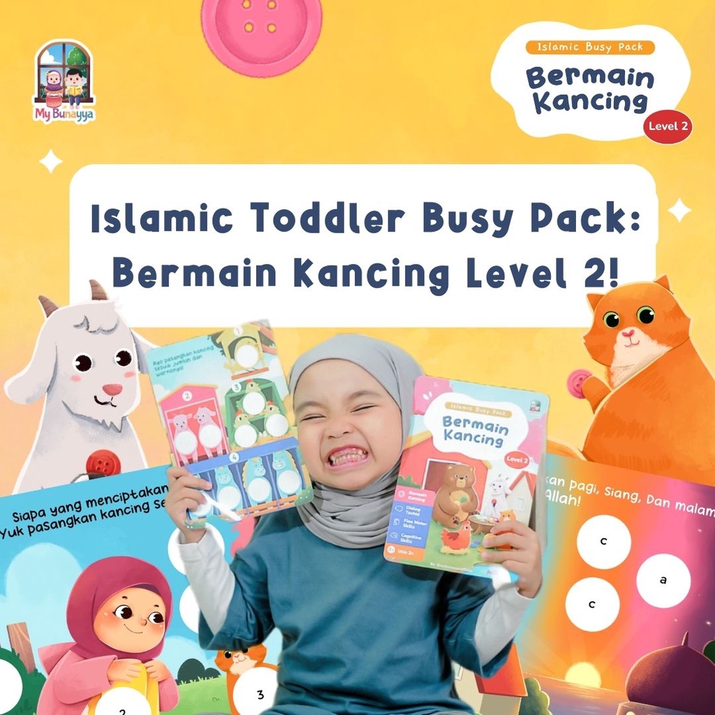 Islamic Toddler Busy Pack - Play Button Level 2 - Educational Toys - Motor And Sensory