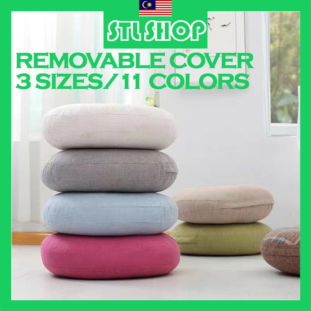 【STL♥MY】 Thickened Removable and Washable Cover Linen Round Floor Pillow Kusyen kerusi Throw Cushion Throw Pillow Large Size Seating Cushion Tatami cushion Room Décor Pouf for Meditation Yoga可拆洗 蒲团 棉麻蒲团 打坐垫 地上坐垫 坐垫 纯棉坐垫 瑜伽垫