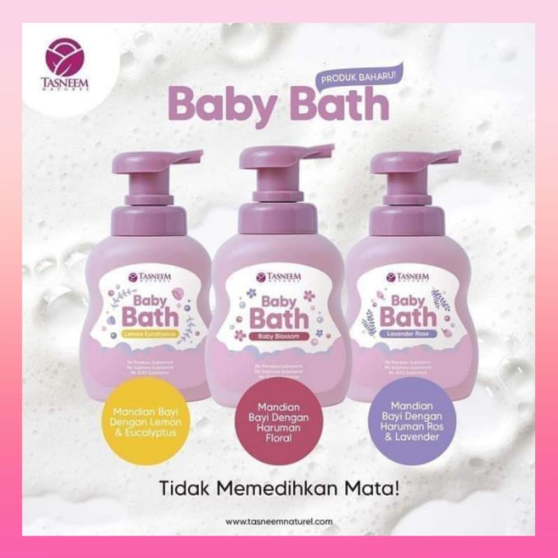 Tasneem Naturel Baby Bath, Mandian Lemon, Bubbly Bath Lavander Rose ...