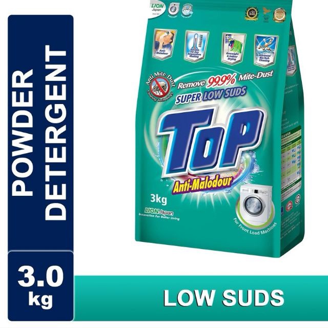 Top Super Low Suds Powder Detergent (3kg) Shopee Malaysia
