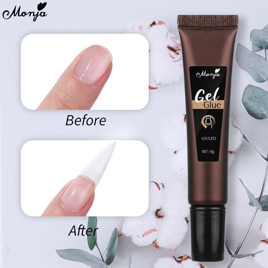 Versatile Multi Monja 15g Nail Art UV Gel Glue Fake Press Tips Extension AdhesiveTransparent Acrylic Fast Drying Salo... - Image 5