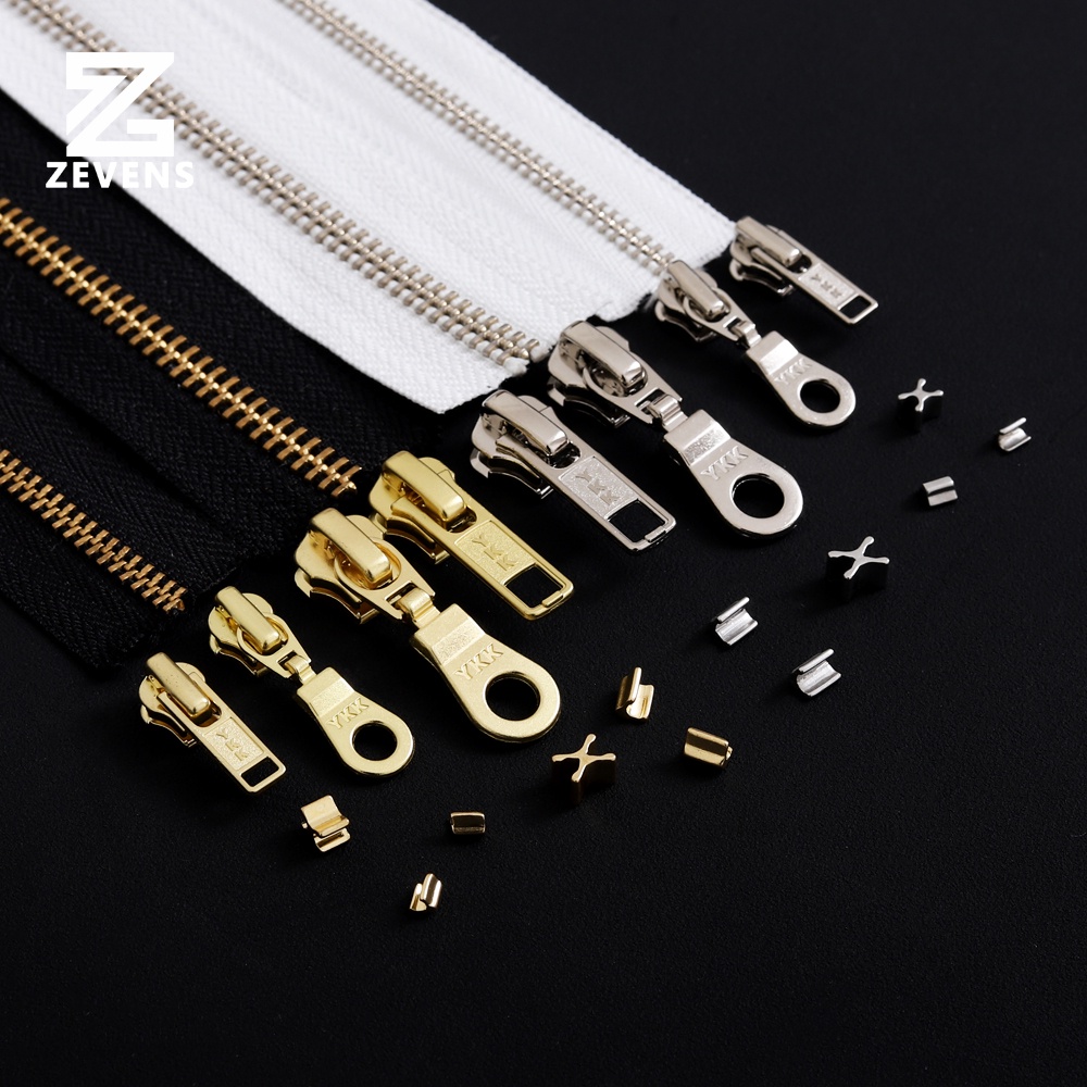 High Quality YKK Zipper with Zipper Puller Leathercraft #3/#5 Metal Zipper Copper Teeth DIY Bag Purse Hardware
