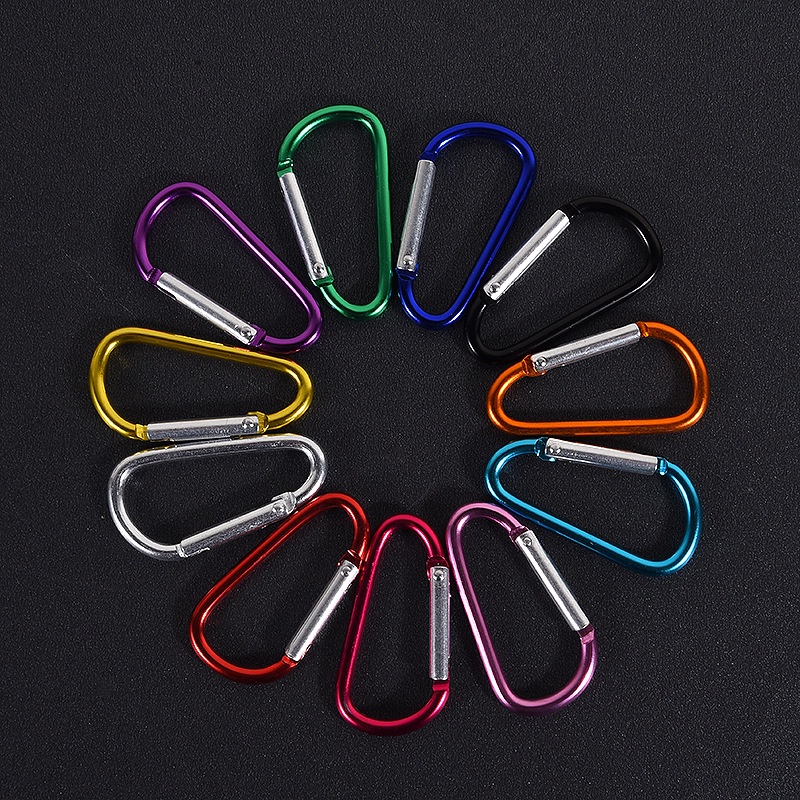 Carabiner No. 5 D-Type Aluminum Alloy Outdoor Buckle Water Bottle Multifunctional Keychain Equipment Tools