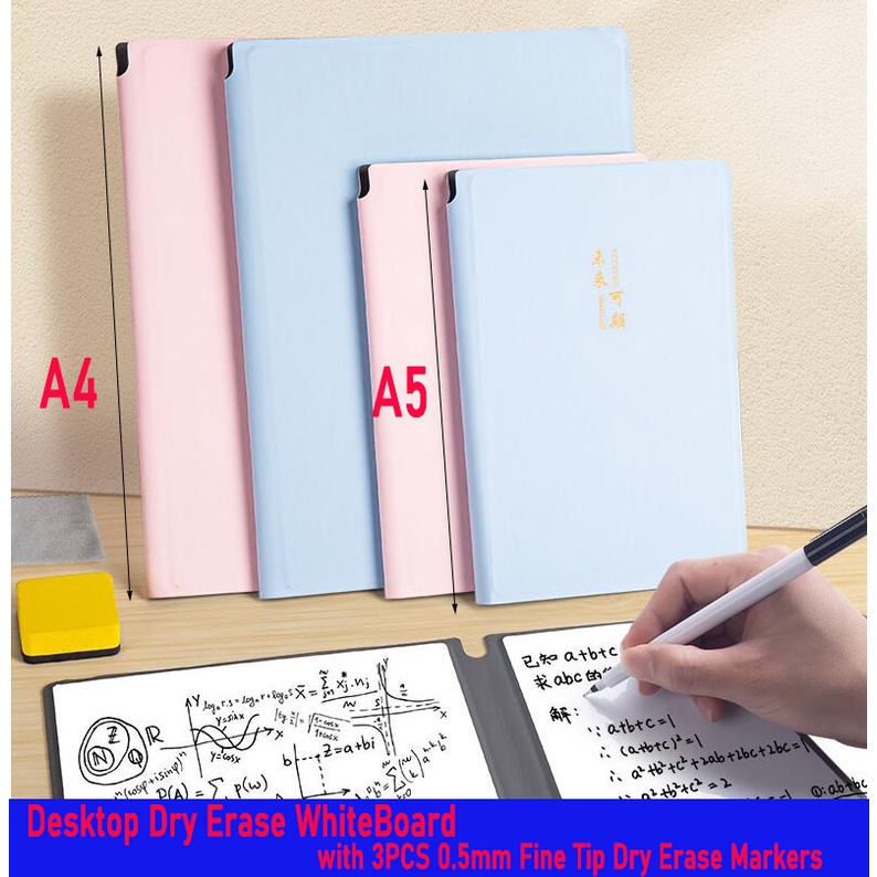 A4 A5 Desktop Dry Erase Small WhiteBoard Desktop Double Sided Lapboard